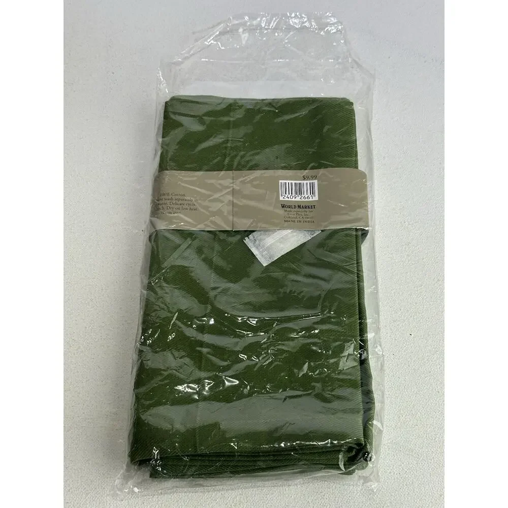 World Market Buffet Napkins Fern Green Set of 6 Brand New